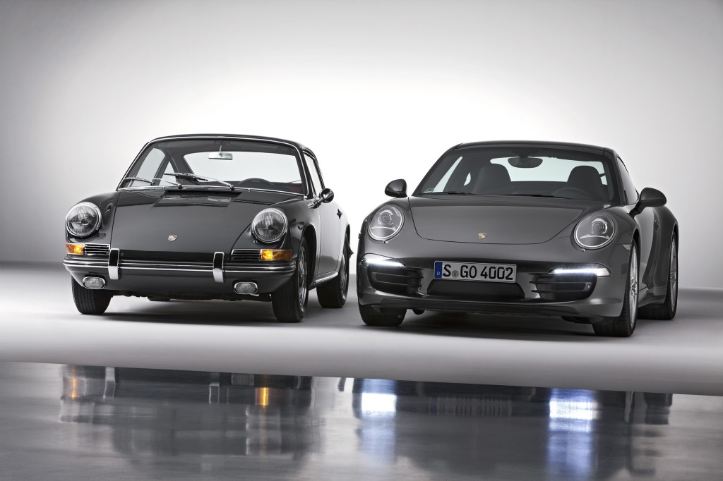 Porsche 911 Carrera 4S Coupé und Porsche 911 2.0 Coupé (Baujahr 1964)